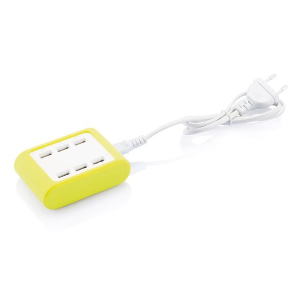 6 USB-juhtme võimekusega laadija, roheline
