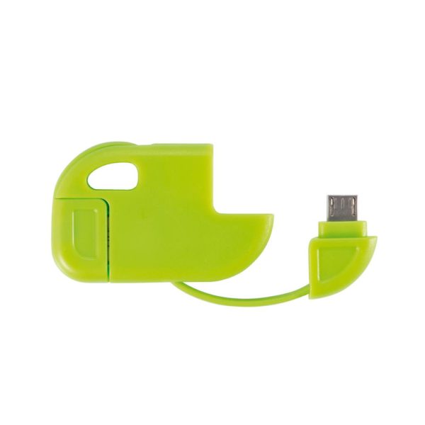 2 in 1 micro USB-kaabel, roheline