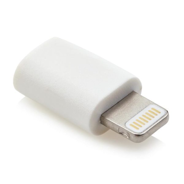 Micro USB to Apple lightning adapter, white
