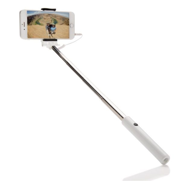 Mini selfie stick, valge