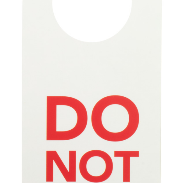 Hotelli do not disturb silt